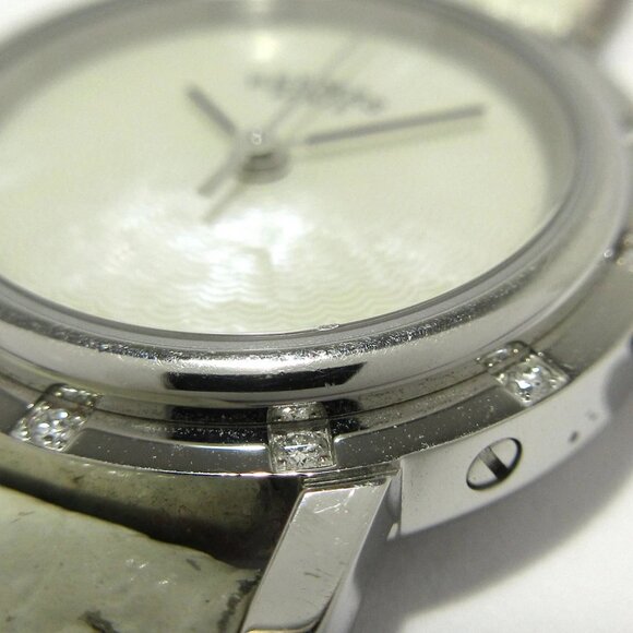 Auth HERMES Clipper Nacre CL4.230 2****** White Women's Wrist Watch - Picture 7 of 12